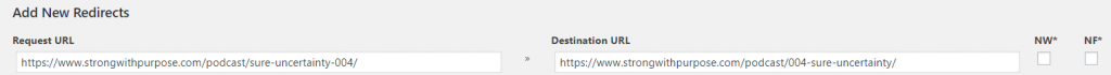 WordPress Quick Page Post Redirect Request URL Destination Website SEO Services URL Redirecting