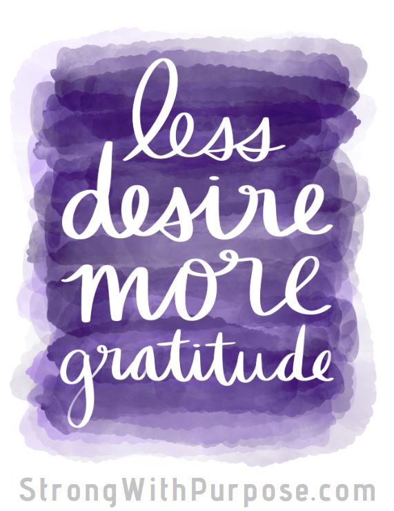 Read more about the article Less Desire, More Gratitude